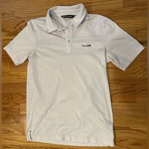 TravisMathew Mens White Golf Polo Shirt | Performance Stretch | Size Small